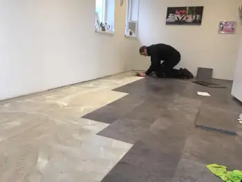 Een PVC vloer in een schoonheidssalon gelegd in Gasselte