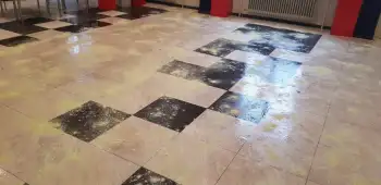 Natuursteen vloer gekristalliseerd Hogeschool voor de Kunsten Utrecht