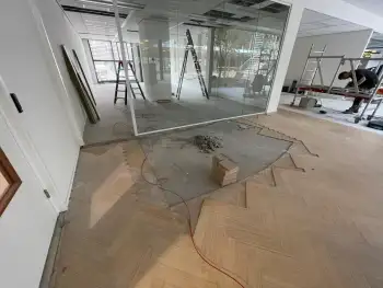 Renovatie bamboe visgraat parket Bij de Antea groep in Heerenveen Renovatie bamboe visgraat parket Bij de Antea groep in Heerenveen