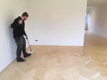 Renovatie bamboe visgraat vloer Renovatie bamboe visgraat vloer