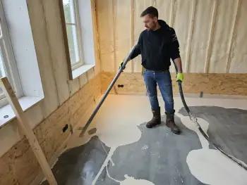 Grote vloer snel egaliseren met een egalinepomp in Stadskanaal