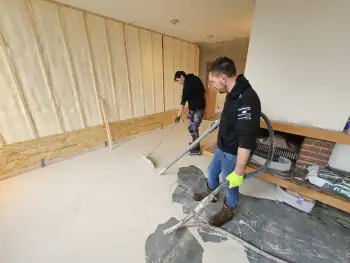 Grote vloer snel egaliseren met een egalinepomp in Stadskanaal